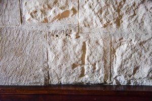 Medieval mason's mark on the north wall