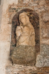 14th century Virgin and Child alabaster statue
