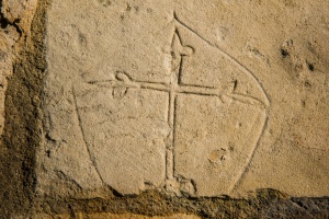 Medieval grafitti - a floriated cross