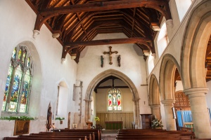 Looking east up the nave