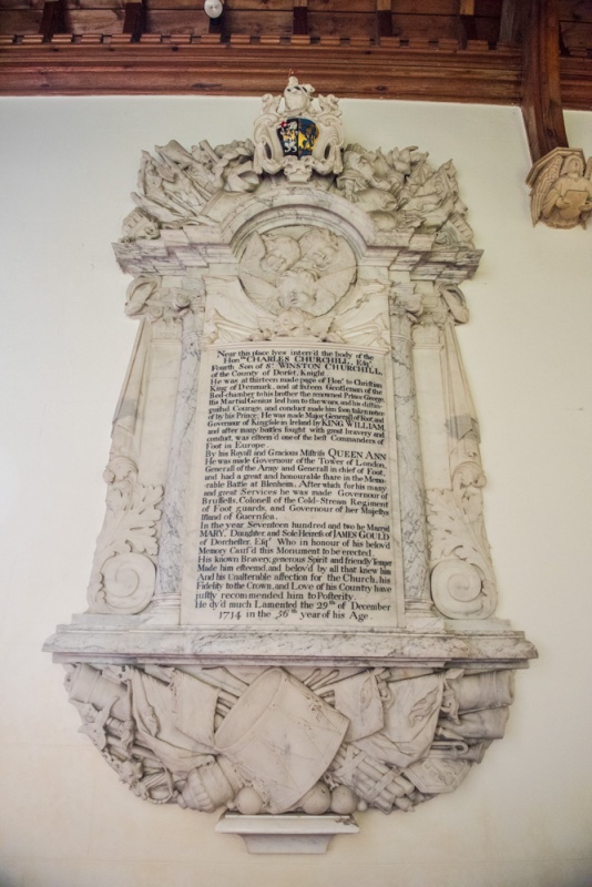 Memorial to General Charles Churchill (d. 1714) brother of the Duke of Marlborough
