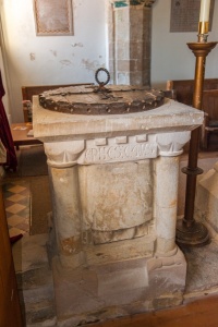 The 12th century font (restored)
