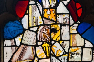 Medieval glass, north aisle window