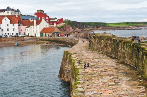 The harbour wall at Pittenweem
