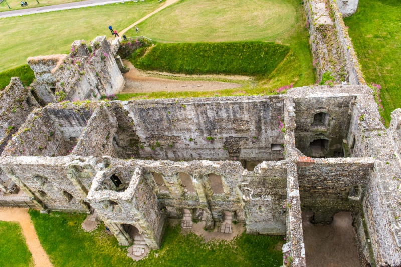 Portchester Castle from the Great Tower