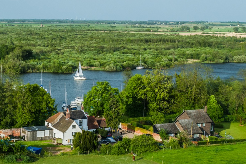 Ranworth from atop the church tower