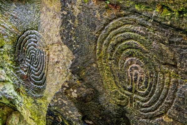 The Rocky Valley Labyrinth carvings