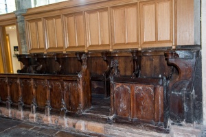 15th century benches in the chancel