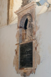 16th century monument, south wall