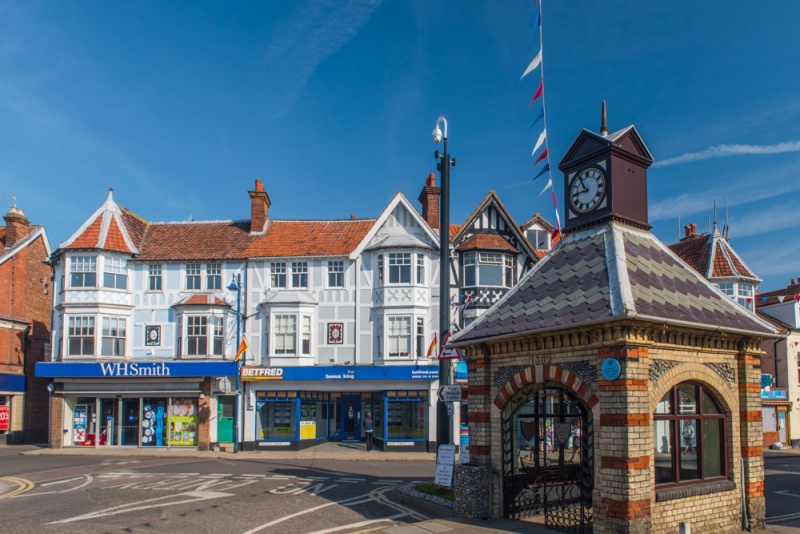 The Victorian water supply and High Street shops in Sheringham