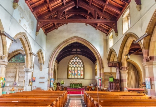 The interior of St James' Church, Spilsby