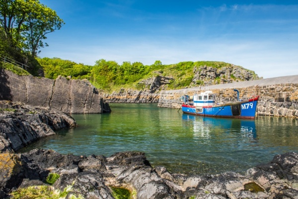 A fishing boat at Stackpole Quay