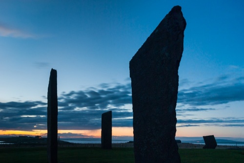 Stones of Stenness at sunset