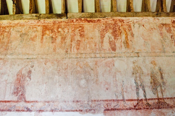 13th century wall paintings in St Mary's Church, Tarrant Crawford