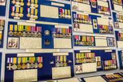 A selection of WWI medals won by regimental soldiers