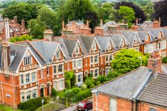The view of Dorchester from the top of The Keep