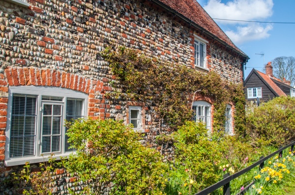 A traditional stone cottage in Walberswick, Suffolk