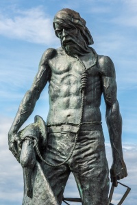 The Ancient Mariner statue on the Esplanade