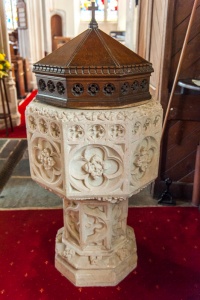 The ornate 15th century font