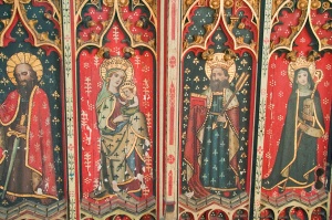 Restored 15th century painted screen