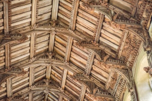 The double-hammerbeam angel roof