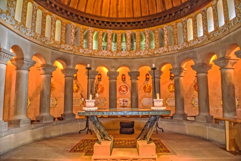 The extraordinary apse of St Mary's church, Wreay