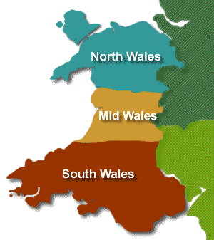 Wales Tourist Information Centres map