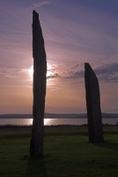 Photo of summer sunset at the Stone of Stenness