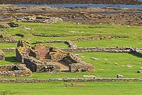 The Norse church at the Brough of Birsay from above