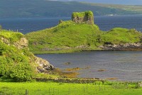 Stock photo of Knock Castle on the Isle of Skye, Scotland. Part of the Britain Express Travel and Heritage Picture Library, Scotland collection.