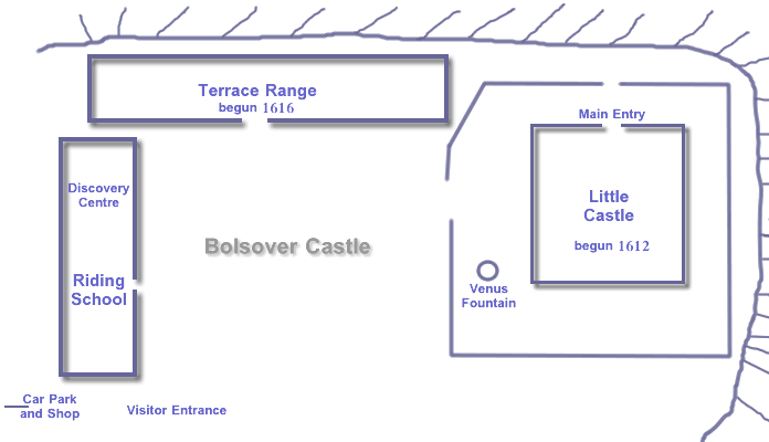 Bolsover Castle map