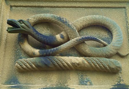 Serpent carving