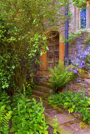 Haddon Hall, door to gardens