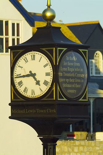 Town clock, Cobb Gate, Lyme Regis