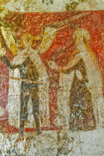 More of the chancel frescoes. Photo of St Mary's Church, Kempley, Gloucestershire.
