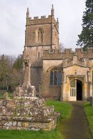 Photo of St Peter's church, Rendcomb, Gloucestershire.