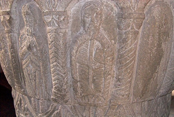 The detail of the apostles on this Norman font is exquisite, and in an excellent state of repair. Photo of St Peter's Church, Rendcomb, Gloucestershire. Part of the Britain Express Historic Picture Library.