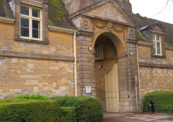The manor at Rendcomb has been turned into a school. This is the former stable block of the manor, now part of the school buildings. Photo of Rendcomb, in the Gloucestershire Cotswolds. Part of the Britain Express Travel and Heritage Picture Library.