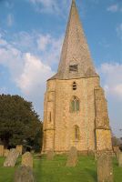 The detached bell tower, which overlooks the National Trust property of Westbury Court Garden