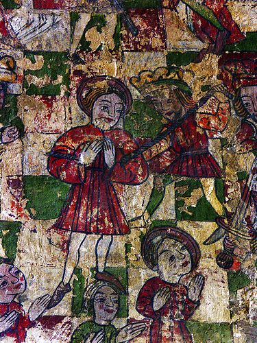 Medieval Wall Painting Milcombe Chapel St Mary S Church Bloxham Oxfordshire