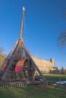 A reconstruction of a medieval trebuchet