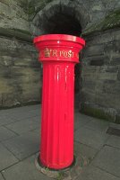 Specially built Victorian pillar postbox, standing at the Eastgate to Warwick