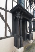 A beautifully carved medieval porch entrance