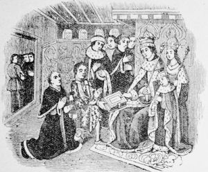 Edward IV, his son, Edward V, and the court