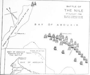 The Battle of the Nile in Aboukir Bay, August 1, 1798