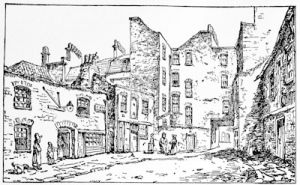 Cato Street, the scene of the conspiracy of 1820, from a contemporary drawing