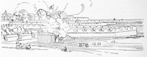 Bombay Fort in the early 19th century, from a drawing by William Westall, A.R.A.