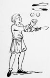 A Saxon gleeman juggling
