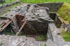 Ruined tin mining building