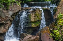 The waterfalls from below